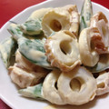 さぁらら's cooksnap of when they made 簡単、スナップエンドウと竹輪の和え物.