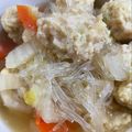 pika3's cooksnap of when they made 白菜＆プリッツル鶏ひき肉団子の春雨スープ.