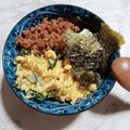 STimeBlues's cooksnap of when they made ネギ入り炒り卵で彩り♪そぼろ丼.