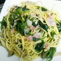noriemon's cooksnap of when they made 塩麹deほうれん草のパスタ♪.