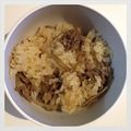 komepan5's cooksnap of when they made 炊飯器で♪牛肉とゴボウの炊き込みごはん.