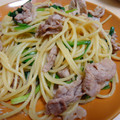 Tcnm's cooksnap of when they made 豚肉とほうれん草の和風パスタ.