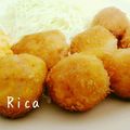 Ｒica's cooksnap of when they made メンチカツ風おさかなソーセージフライ.