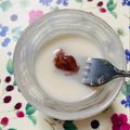 チェックのミニくま's cooksnap of when they made いちご果肉牛乳.
