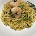 ⭐️'s cooksnap of when they made 海老とほうれん草の醤油マヨパスタ.