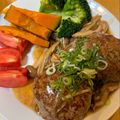 あき１２１'s cooksnap of when they made ❀和風キノコ餡かけ☆煮込みハンバーグ❀.