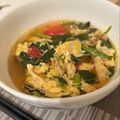 のらむーちょ's cooksnap of when they made モロヘイヤとトマトのサンラータン風スープ.