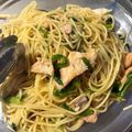 みまゆ's cooksnap of when they made 鮭のガリバタ和風パスタ.