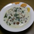 マダムG's cooksnap of when they made なめことほうれん草のふわふわミルクスープ.
