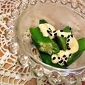 ルリナ's cooksnap of when they made オクラの辛子マヨネーズかけ.