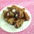 みなみんくっきんぐ's cooksnap of when they made 紫芋とカマンベールのワンタンの皮揚げ.