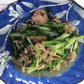ゆたみぃ〜's cooksnap of when they made 水菜と豚肉の炒めもの.