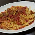 fuwamocos's cooksnap of when they made 沢山キノコのトマトソーススパゲティ.