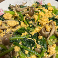 albachan's cooksnap of when they made 小松菜としめじの卵炒め【中華風】.