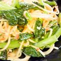 るびにゃん's cooksnap of when they made 小松菜と桜えびのクリームパスタ✿.