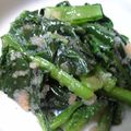 しおとも's cooksnap of when they made 小松菜の明太子和え.