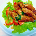 たべみじ's cooksnap of when they made ニラとえのきの豚バラ巻き★簡単ソース★.