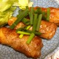 pigmin007's cooksnap of when they made ♪厚揚げの豚肉巻き♪照り焼き味♪.