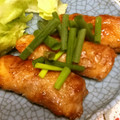 pigmin007's cooksnap of when they made ♪厚揚げの豚肉巻き♪照り焼き味♪.