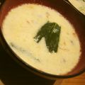 hitkat's cooksnap of when they made なめことほうれん草のふわふわミルクスープ.