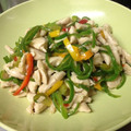 かーママ's cooksnap of when they made 甘酢で美味♥鶏ささみとﾋﾟｰﾏﾝの炒め♪.