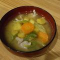 ykrykr's cooksnap of when they made さつま芋、豚肉と独活の味噌汁　.