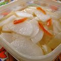 mmameco's cooksnap of when they made らっきょ漬けの後の 大根甘酢漬け.