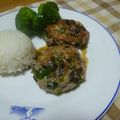 ううちママ's cooksnap of when they made 簡単♪なすとニラのハンバーグ.