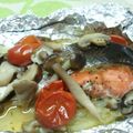 ume155's cooksnap of when they made 秋鮭とキノコのホイル焼き.