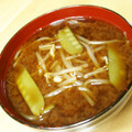 ぽりぽり拓庵's cooksnap of when they made きぬさやともやしのみそ汁.