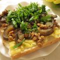 miyuki12's cooksnap of when they made 味噌なす納豆の和風トースト✿.