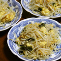 kikikko's cooksnap of when they made わかめ＆もやしのふんわり卵炒め。.