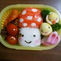 kママ４１８７'s cooksnap of when they made ★可愛ぃ簡単♪きのこさん♪キャラ弁に～★.