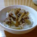 ＰｕａＰｕａ's cooksnap of when they made ♪　　豚丼　　♪ゴボウがうまい！.