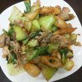 やあこあや's cooksnap of when they made 小松菜と豚肉と竹輪炒めもの.