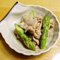 ぽりぽり拓庵's cooksnap of when they made 豚肉とアスパラガスの梅炒め.