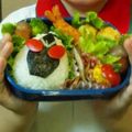 うめっこまま。's cooksnap of when they made 簡単♪仮面ライダーフォーゼおにぎり.