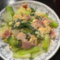 ＭＩ−ＳＡＮ's cooksnap of when they made チンゲン菜とベーコンの卵炒め.