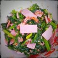 有村虎汰's cooksnap of when they made ポン酢で★ほうれん草とハムのお浸し.