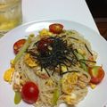 幸-s@ki-'s cooksnap of when they made ☆ツナ卵トマトのそうめんチャンプルー☆.