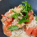 れれれキッチン's cooksnap of when they made 簡単。トマトとサバ缶の和えそうめん.