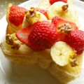 でかおちば's cooksnap of when they made 塩胡桃×フレッシュフルーツトースト.