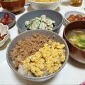 みぃぃちゃま's cooksnap of when they made 鶏そぼろ（鶏そぼろ丼・そぼろ弁当）.