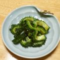 celamica's cooksnap of when they made めんつゆに漬けるだけ♪ ゴーヤのお浸し.
