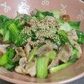 めかにか's cooksnap of when they made 時短！豚バラ肉と青梗菜の炒め.