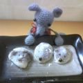 toko-mama's cooksnap of when they made バレンタイインにも☆ネズミのチョコ大福☆.