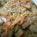 hahishi's cooksnap of when they made 牛肉・ごぼう・にんじん・白滝の炒め煮.