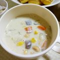 さらだaaa's cooksnap of when they made 豆づくし✿お豆ゴロゴロ豆乳スープ.