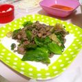 ひろカ's cooksnap of when they made 牛肉とレタスの炒めモノ.