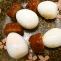 potako's cooksnap of when they made うずら卵で可愛いきのこ☆キャラおかず☆.